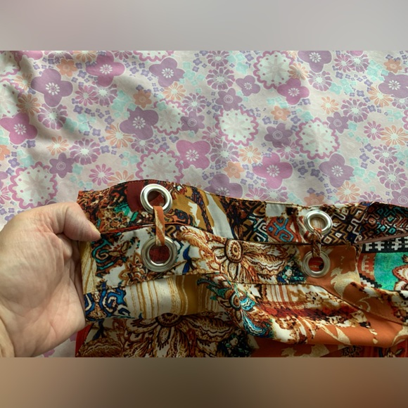 Bohemian rust/burnt orange floral top size XL - Picture 2 of 8